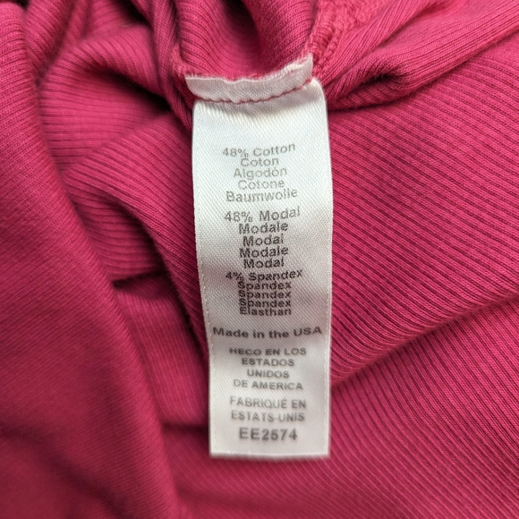 Michael Stars Ultra Rib Lori Midi Dress Fuchsia - Picture 6 of 6